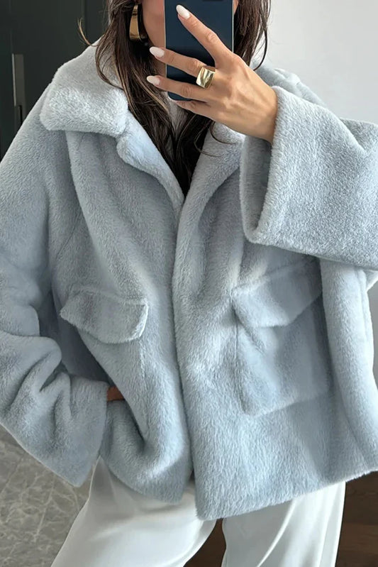 Manteau Doux en Fausse Fourrure