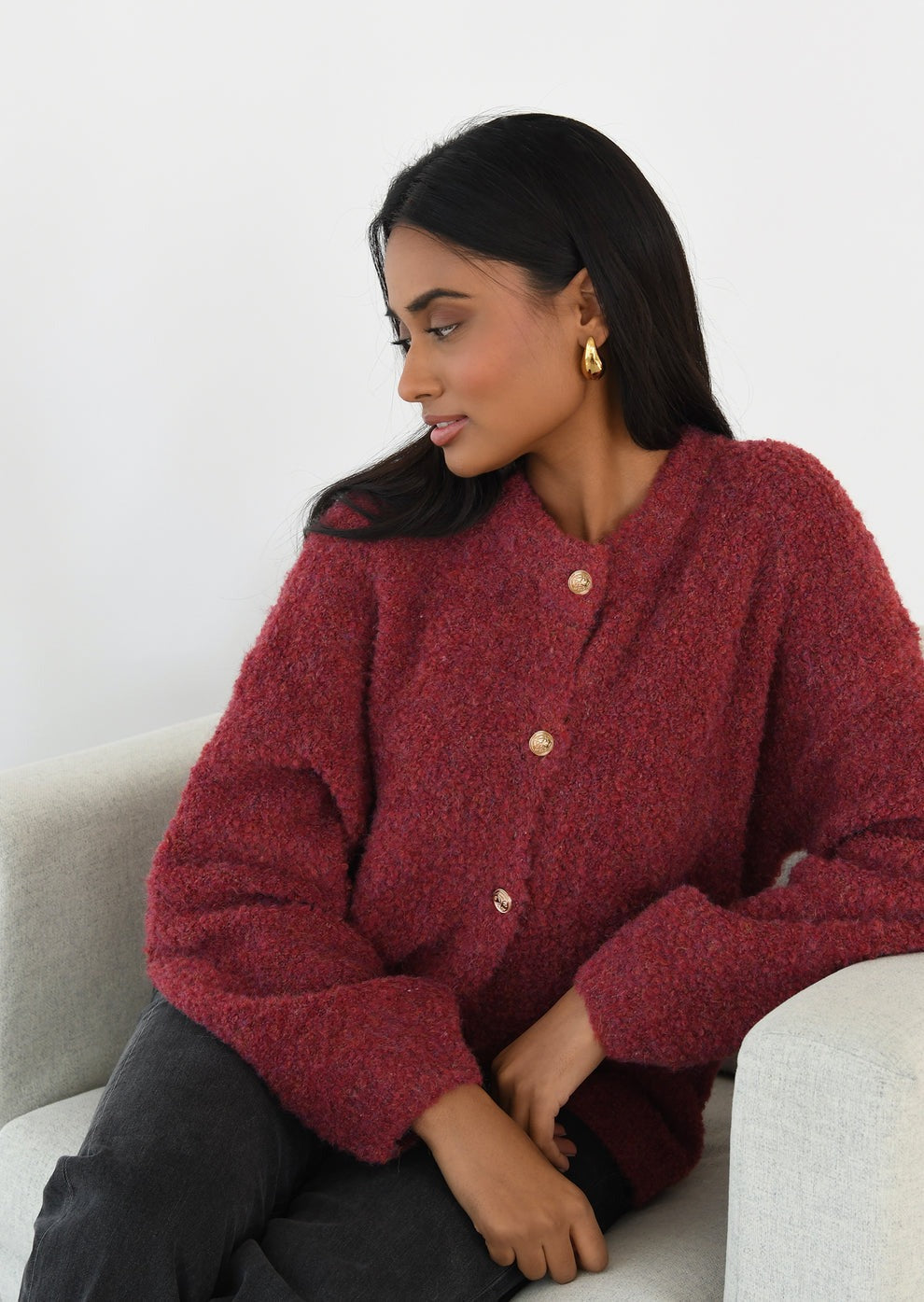 Gilet Douillet en Laine Bouclée