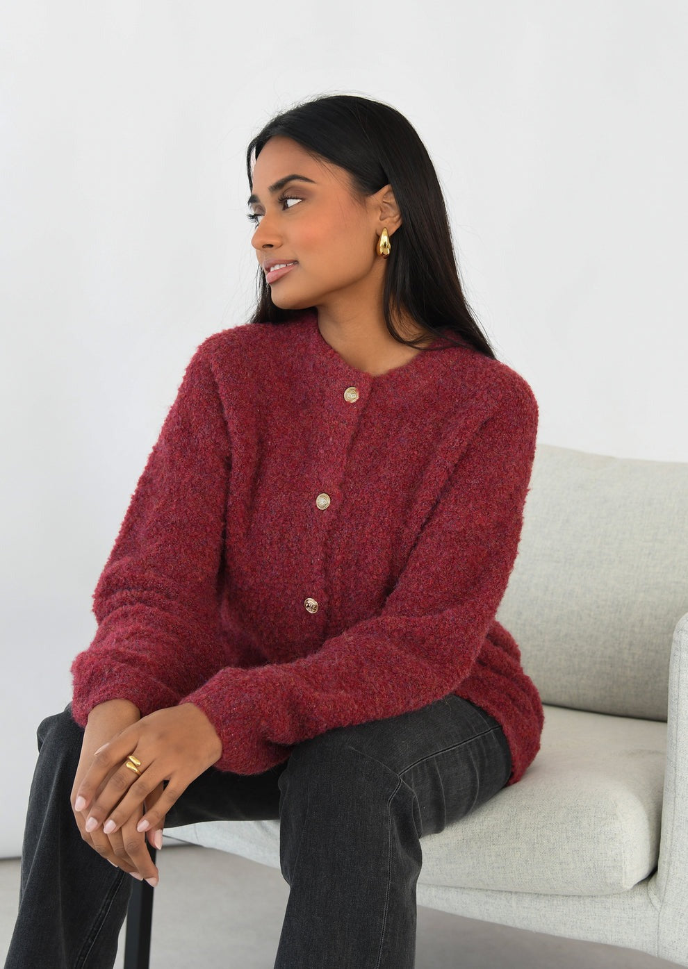 Gilet Douillet en Laine Bouclée