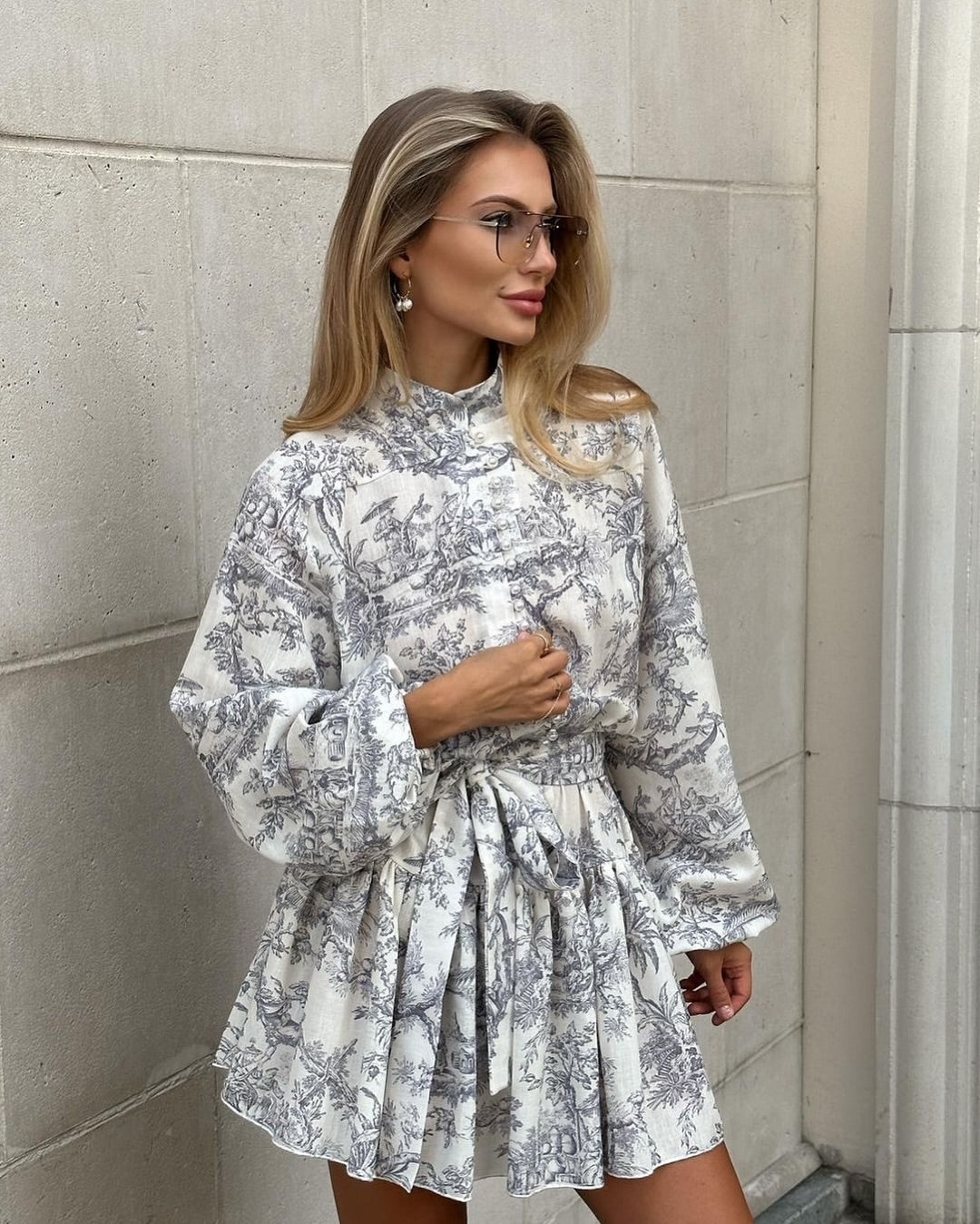 Ensemble Robe Fluide Imprimé Baroque