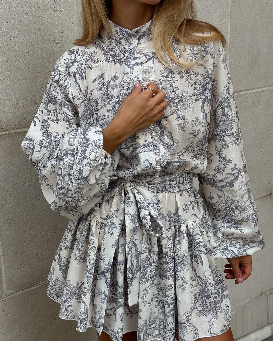 Ensemble Robe Fluide Imprimé Baroque